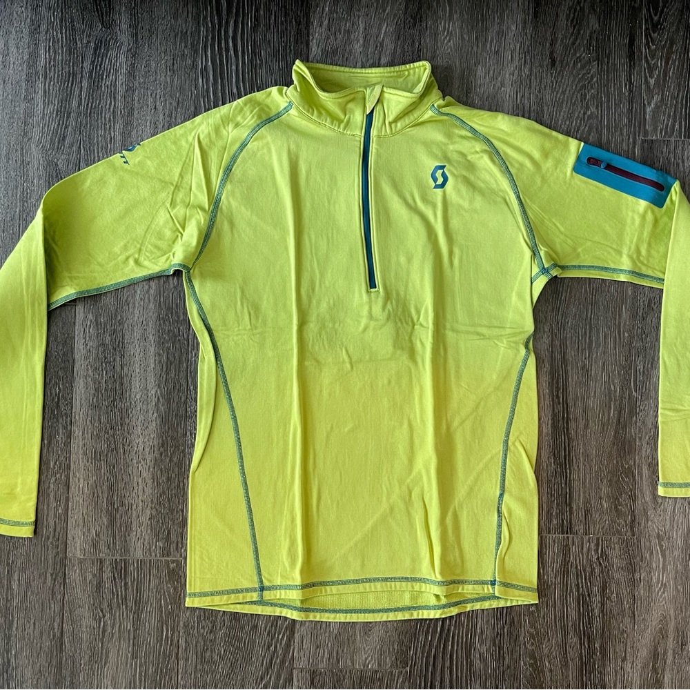 Scott- 1/4 Zip Long Sleeve Dri Fit Lime Green